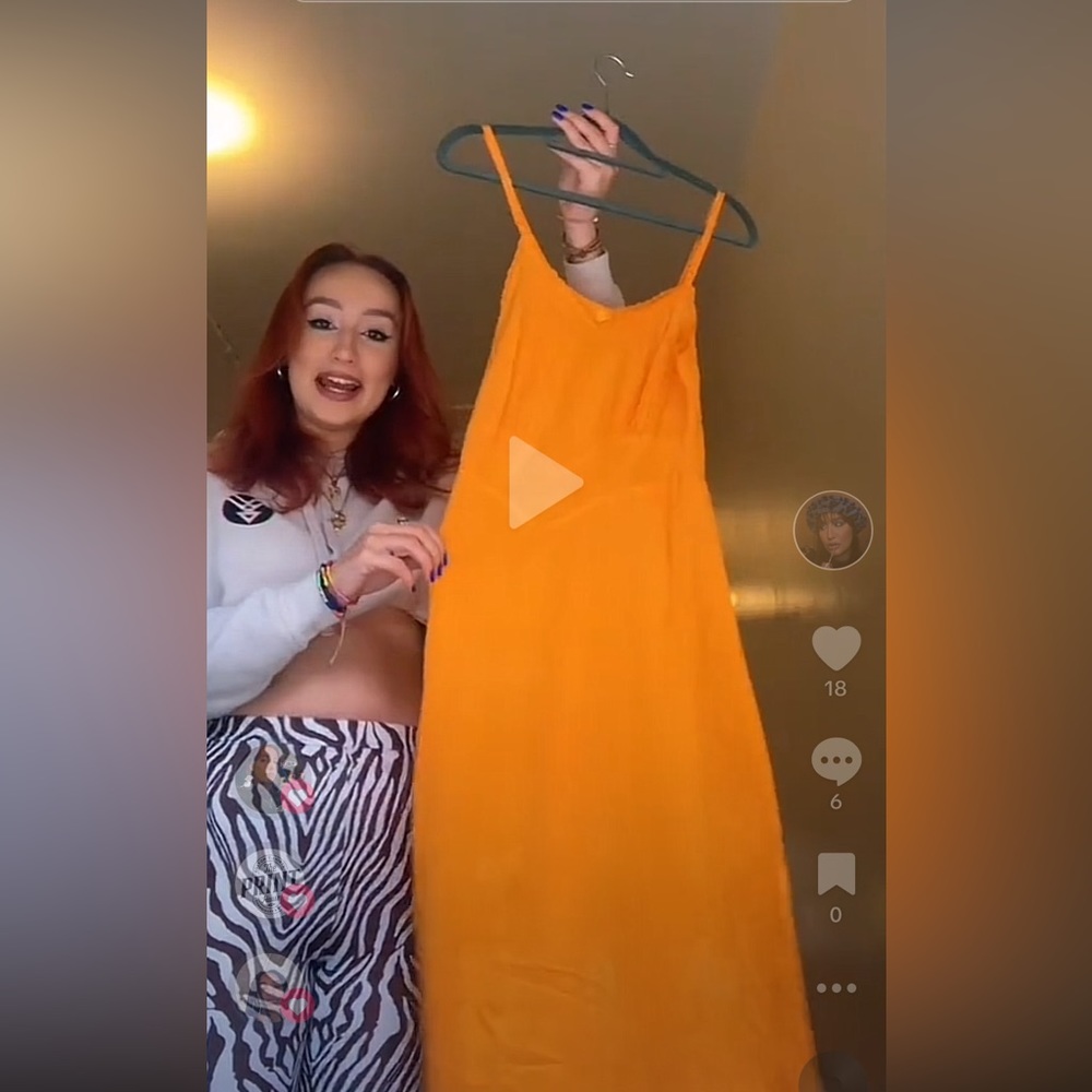Orange Vintage Slip Dress